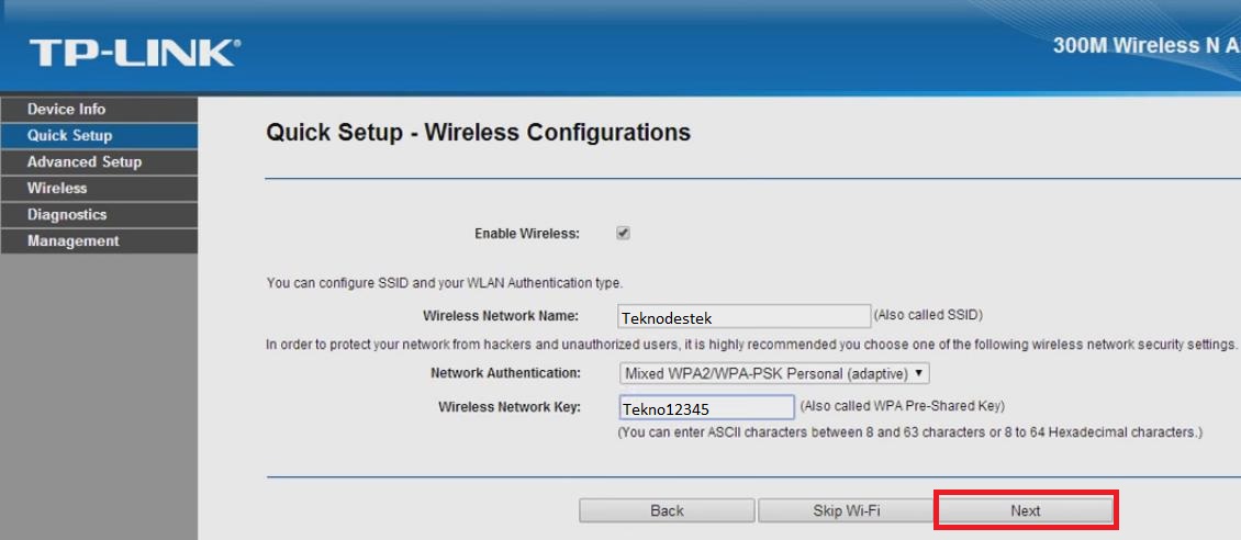 TP Link TD-W8960N Modem Kurulumu